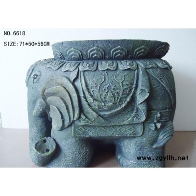 【艺品福人】假山流水加湿器 罗马风格室内家居装饰大象底座流水