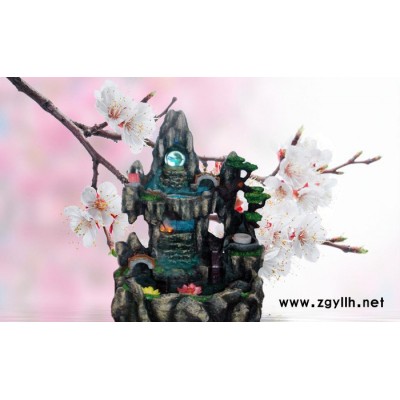 【艺品福人】 馈赠之佳品 流水假山喷泉 家居宜宜然摆件礼品