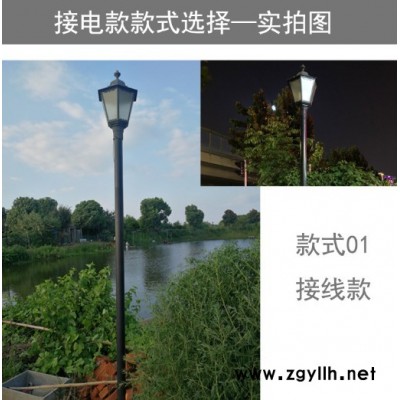 LED庭院灯 LED欧式照明灯 小区公园别墅景观路灯 太阳能庭院灯 庭院景观灯