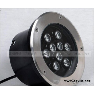 广场埋地灯9W暖白光12V 160mm红光粉光景观照明灯st