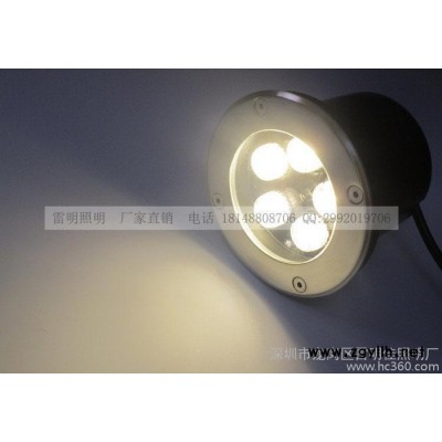 LED防水埋地灯5W白光85-265V黄光120mm草坪灯l