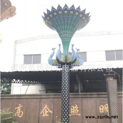 专业定制仿云石不锈钢孔雀灯广场园林照明灯景观灯庭院灯户外路灯 仿云石景观灯