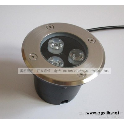 LED埋地灯3W七彩RGB白光绿光220V LED地埋灯Le