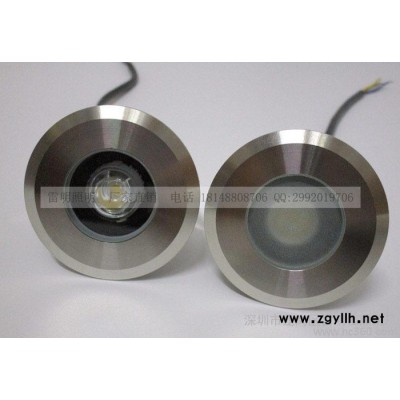 LED埋地灯1W 52mm 85-265V暖白光黄光绿光蓝光