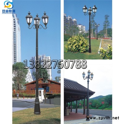 恒大地产室外景观灯翻砂铝三头3米庭院灯工厂定制欧式现代景观灯