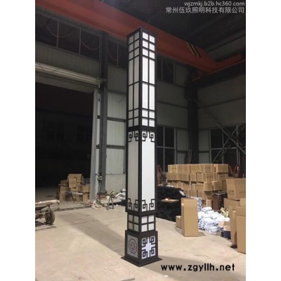 常州3米4米5米FNZH伍玖照明JGD616四川达州园林广场中式绿化太阳能铝型材欧式庭院灯景观灯柱厂家路灯方灯批发