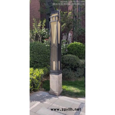 常州3米4米5米FNZH伍玖照明JGD684四川广元园林广场中式绿化太阳能铝型材欧式庭院灯景观灯柱厂家路灯方灯批发