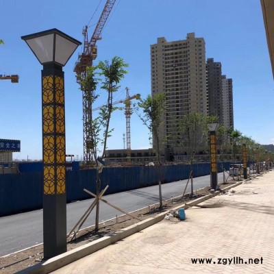常州3米4米5米FNZH伍玖照明JGD587四川达州园林广场中式绿化太阳能铝型材欧式庭院灯景观灯柱厂家路灯方灯批发