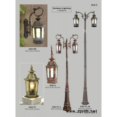 供应洋洲照明YZ-A002欧式庭院灯、壁灯--拐杖灯