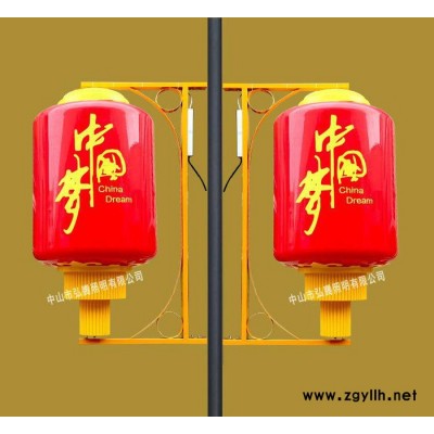 户外路灯杆led灯笼中国结景观灯 led防水长形灯笼直销