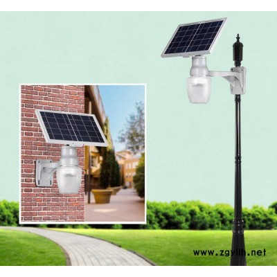 太阳能灯户外led路灯新农村庭院灯壁灯家用景观灯道路超亮苹果灯