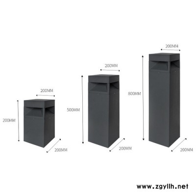 简约现代走廊花园庭院灯 室外亚克力草地灯户外防水方形l ed草坪灯