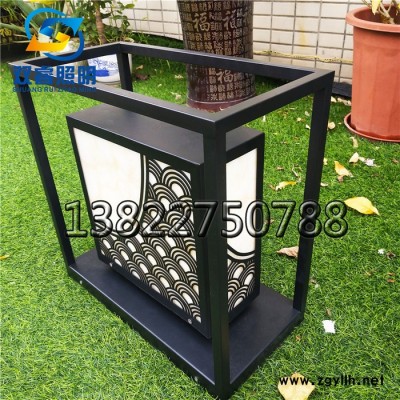 碧桂园室外草坪灯人造云石不锈钢落地灯双睿照明定制户外复古草坪灯