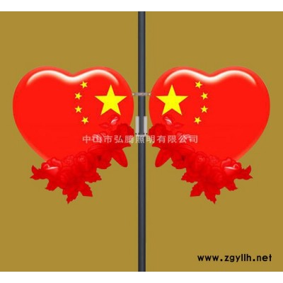 路灯杆防水发光led爱国心灯笼中国结 特殊定制路灯景观灯