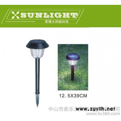 出口新款户外家用节能太阳能塑料超亮LED草坪灯插地灯0060