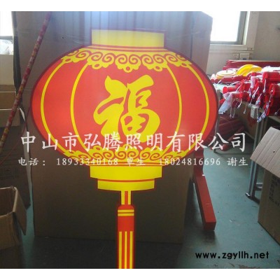 路灯杆造型LED中国结灯户外亮化福字平面灯笼景观灯