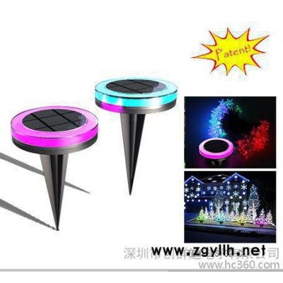 直销太阳能led圣诞灯串 防水节日装饰彩灯 户外草坪灯