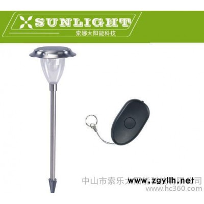 新款出口太阳能遥控超亮白光-七彩变光5PCSLED庭院灯插