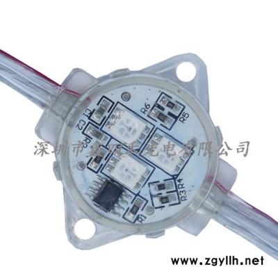 鑫四禾30mm RGB全彩LED点光源像素灯 LED景观灯轮廓灯线条灯 抗UV耐黄阻燃防水LED户外亮化灯装饰灯