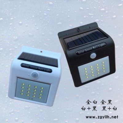 新款PIR太阳能灯16LED人体感应户外庭院灯