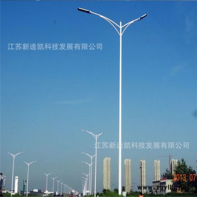 定制 双连杆城市路灯双臂道路照明灯 新型**道路双挑路灯杆 LED路灯