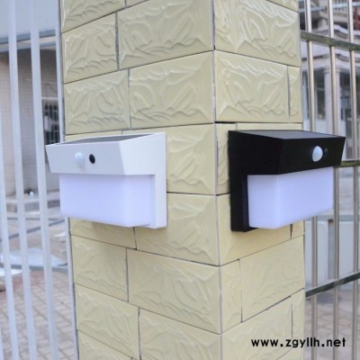 RUOCLN户外太阳能人体感应壁灯 防水草坪灯庭院灯 花园装饰太阳能led灯