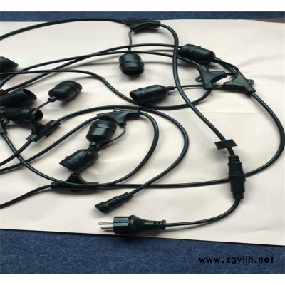 E27灯瓦E26灯串线防水灯头电源线E14灯串草坪灯串电源线