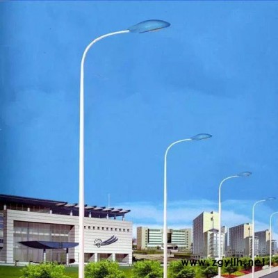 9 米路灯杆 LED路灯杆 热镀锌太阳能单臂路灯杆 大量现货