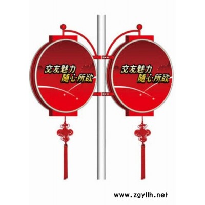 新款大型路灯杆灯笼灯箱 可快速换画 灯光均匀防水 直销优惠