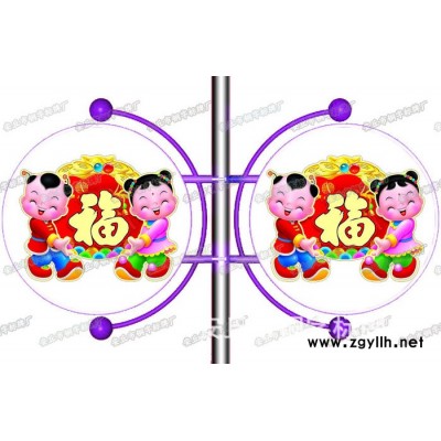 圆形路灯杆灯箱 铝型材圆形灯箱质量好美观耐用 欢迎订购