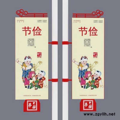 发光抱柱灯杆灯箱道路两侧灯杆道旗定制厂家社区超薄灯杆广告牌价格路灯杆广告牌