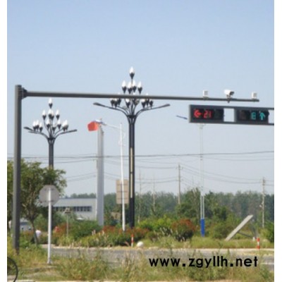 厂家定制销售 热镀锌立柱监控杆 小区广场道路  T型监控立杆柱装  红绿灯杆   路灯灯杆
