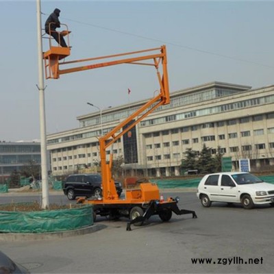 安徽龙宇 户外广告安装升降机 360度旋转登高车 路灯维修作业梯