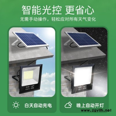 点点CS系列 太阳能投光灯路灯厂家批发院灯新农村照明户外led投光灯遥控光控感应照明灯30W/60W/100W/300w