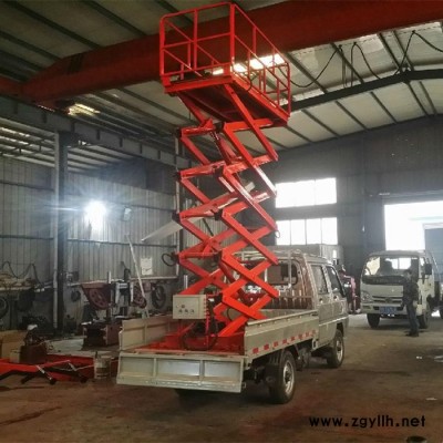 宇涵机械SJY 车载升降机移动剪叉式升降平台电动液压监控路灯安装4 6 8 10米车