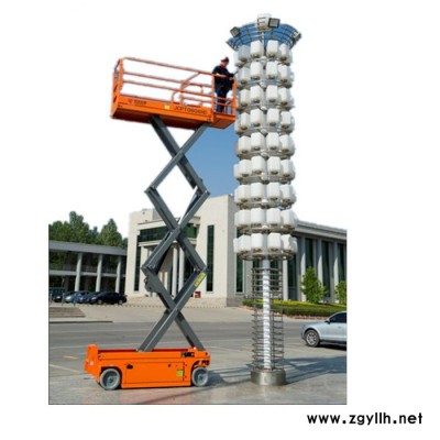 供**移动剪叉升降机四轮电动液压高空作业货梯车载厂房路灯监控