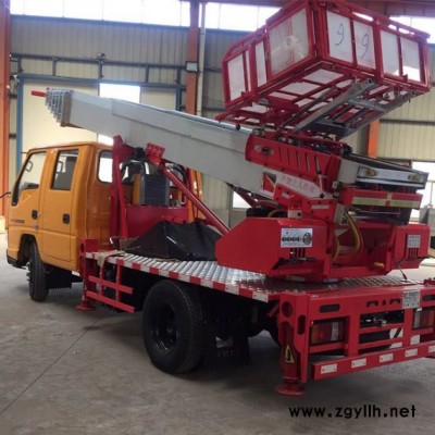 冠宇 源头厂家28米江铃蓝牌云梯车电力工程路灯维修高空作业车价格