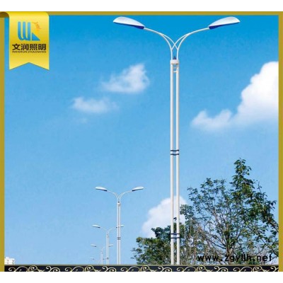 定制 道路照明双臂路灯 农村道路照明路路灯 双连杆市电路灯