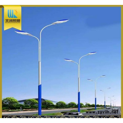 定制 双连杆高低臂路灯 双臂市电LED路灯 户外道路市电路灯