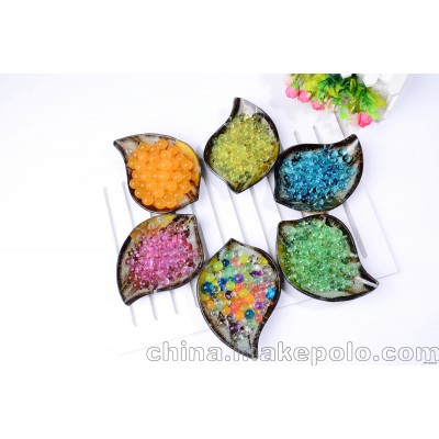 水晶泥 吸水珠 彩色水晶无土养花珠 海绵宝宝 泡大珠 生长珠批发