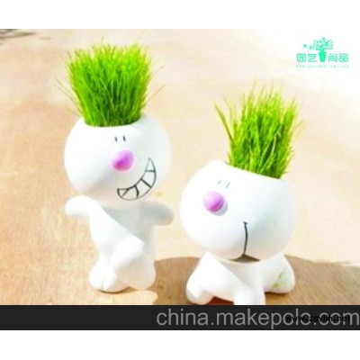 DIY微笑陶瓷 酷乐啦-皮皮 时尚园艺 创意桌上园艺种植 诚招代理