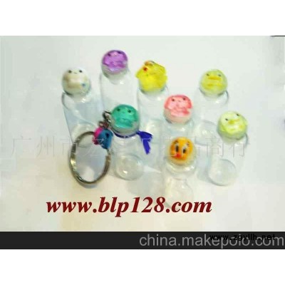 公仔头玻璃瓶-精油水晶香水项链