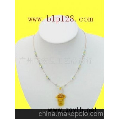 彩瓶水晶项链-精油水晶香水项链