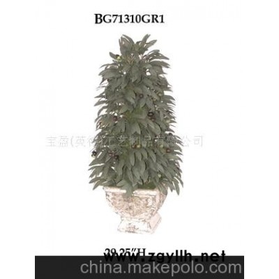 工艺橄榄叶盆景