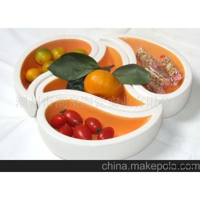 陶瓷双层盘,双层碗,拼盘