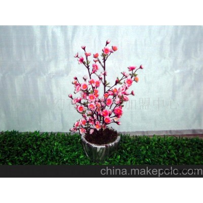 订做桃花盆景