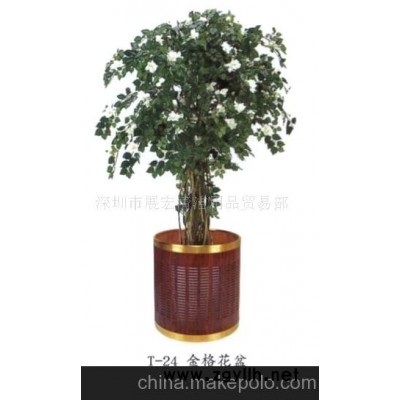 金格花盆，钛金边花盆，花卉盆景