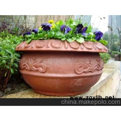 GRC陶罐花草盆景