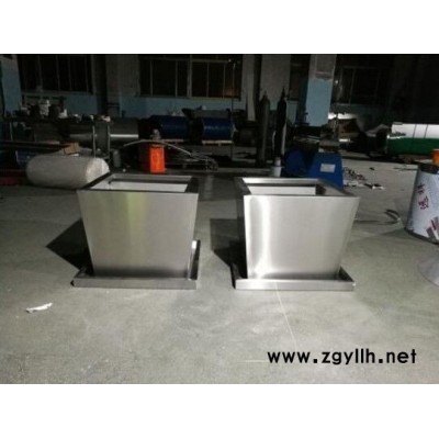 不锈钢板焊接工程花盆 景观花盆供货商 门口装饰金属花盆