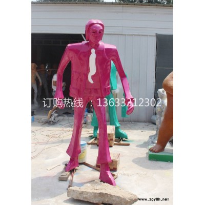 玻璃钢雕塑牛的制作方法_打磨玻璃钢雕塑_上海雕塑厂
